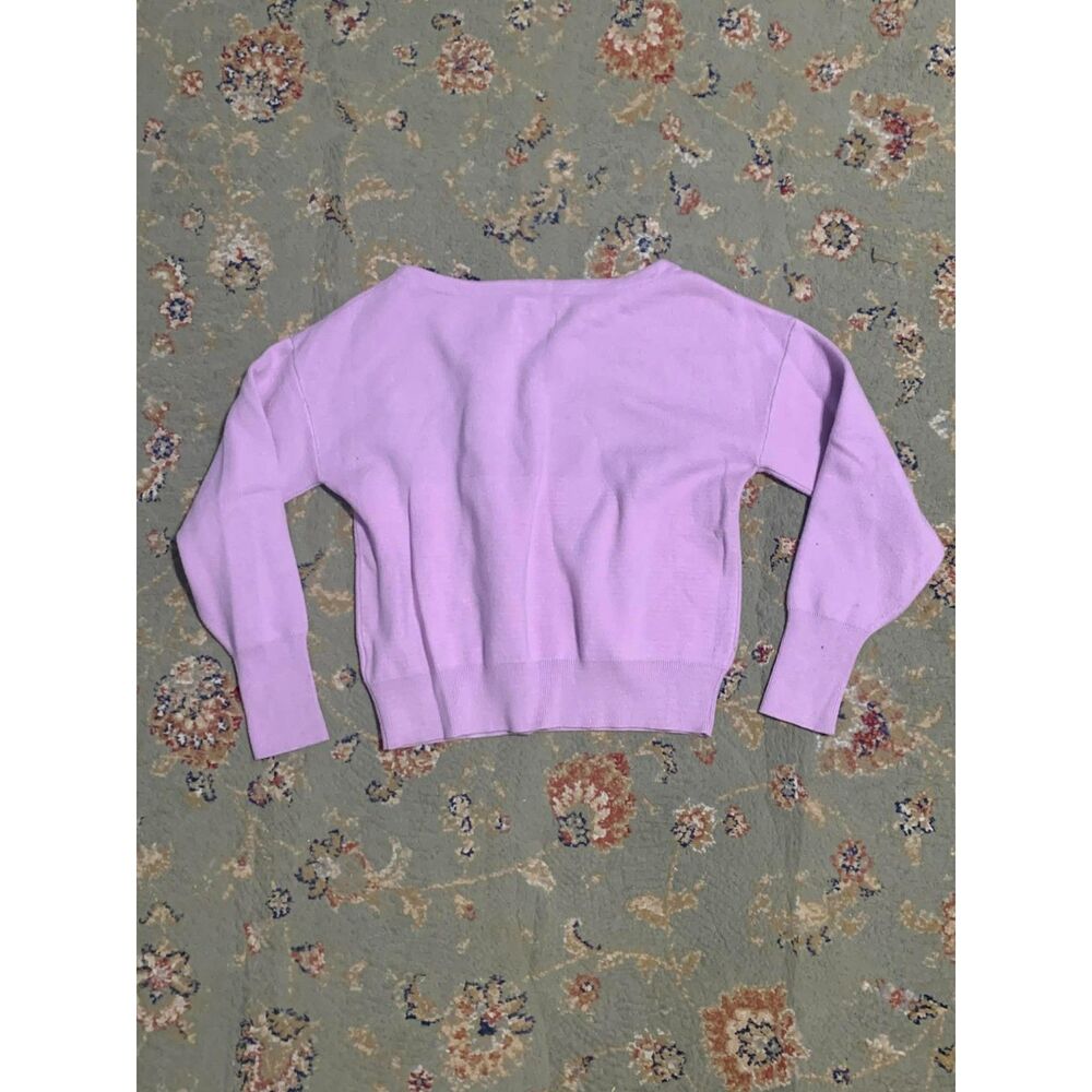 Maeve Anthropologie Light Purple Crewneck Long Sleeve Sweater, XS